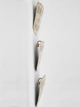 Three 19th century butcher's brass labels - beef, veal & lamb 8¾ x 12½""