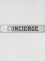 Antique Parisian enamel Concierge sign
