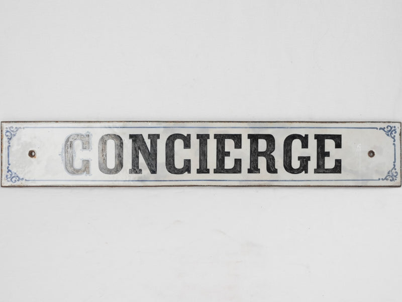 Vintage French cast-iron signage plaque