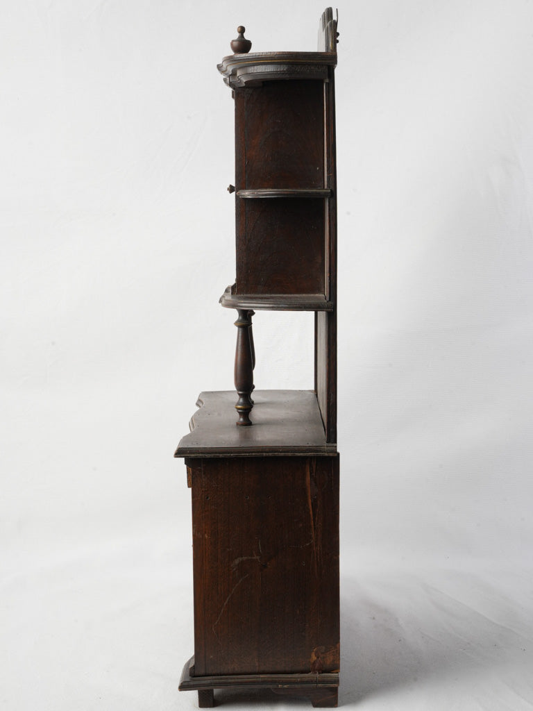 Ornamental turned column miniature cabinet  