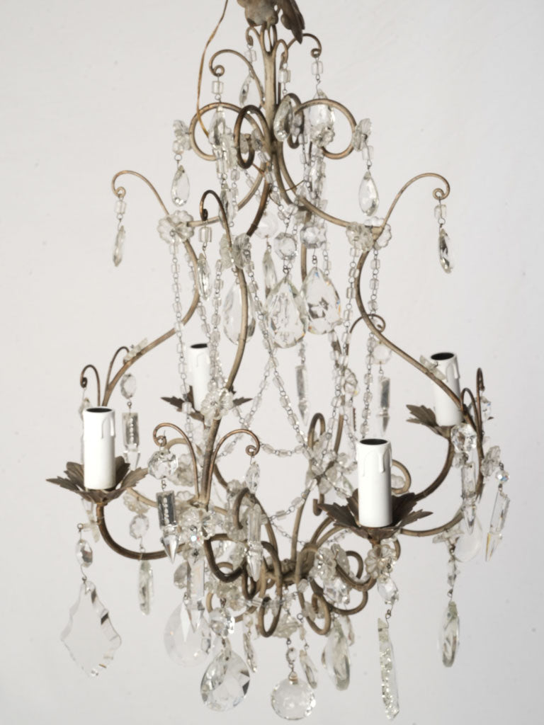 Pair of Handsome Small Mid-Century Italian Cage Chandeliers - 31½"