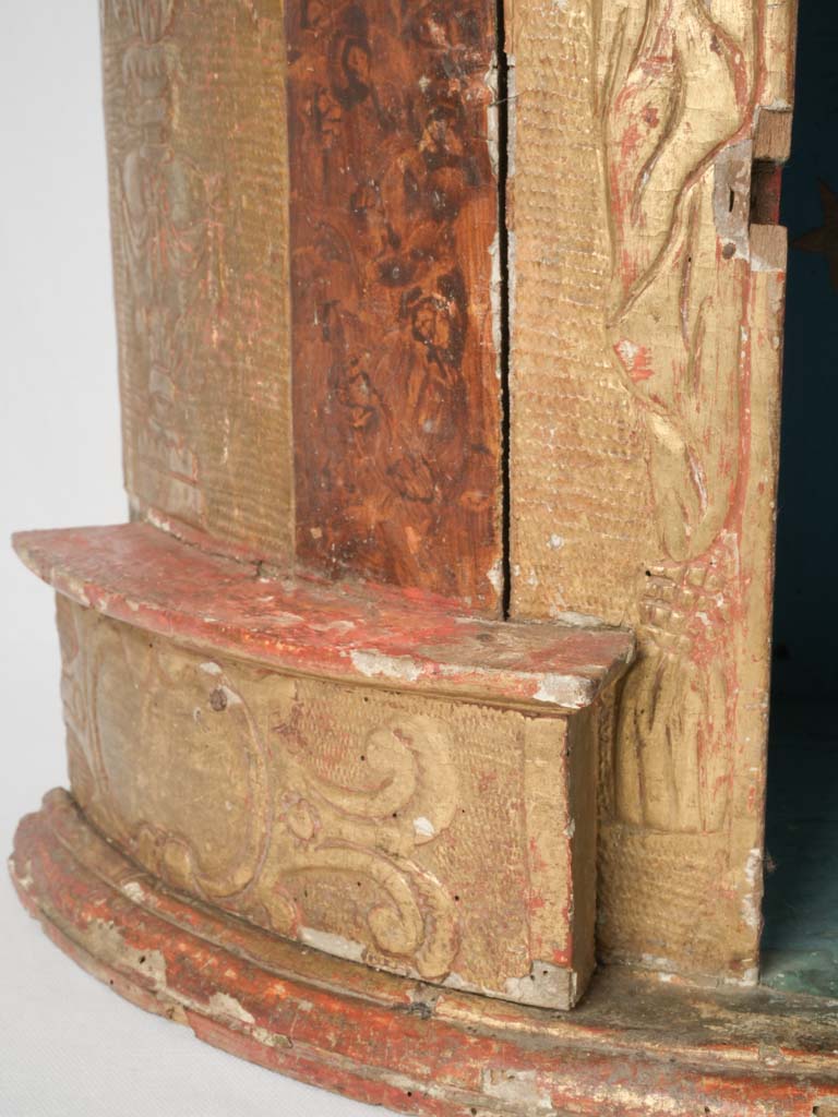 Aged, church tabernacle communion cabinet