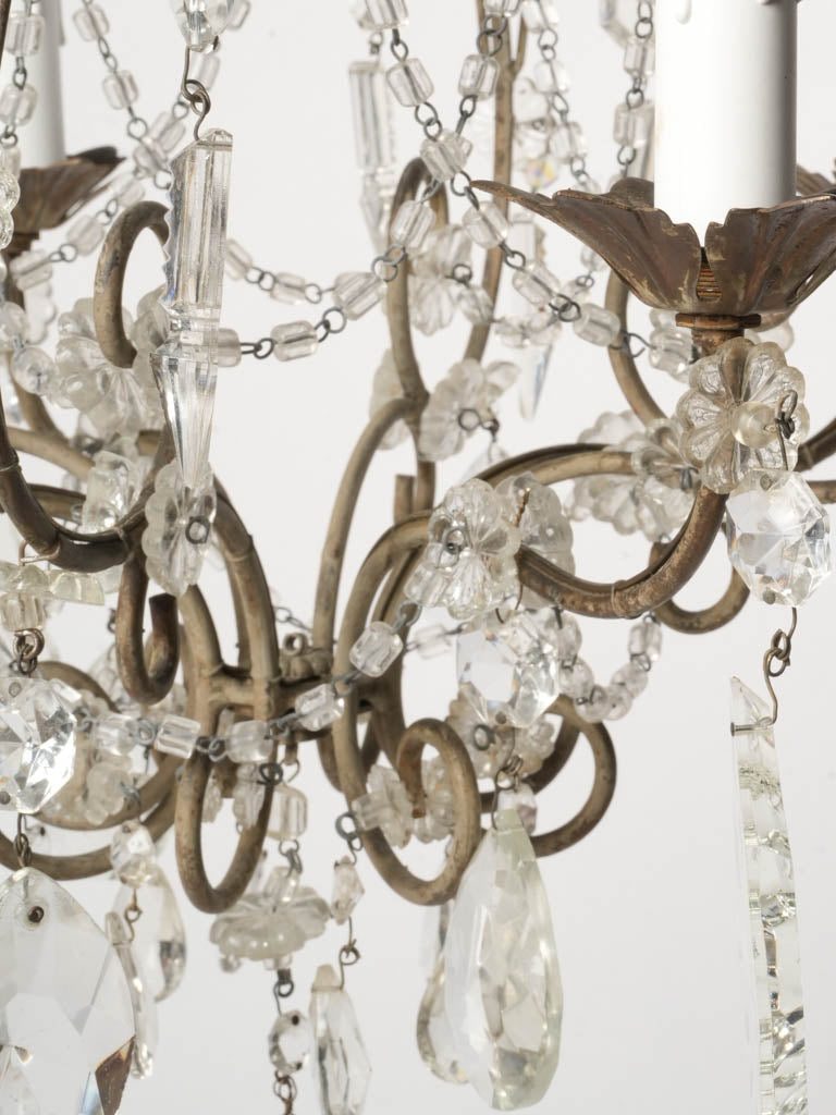 Pair of Handsome Small Mid-Century Italian Cage Chandeliers - 31½"