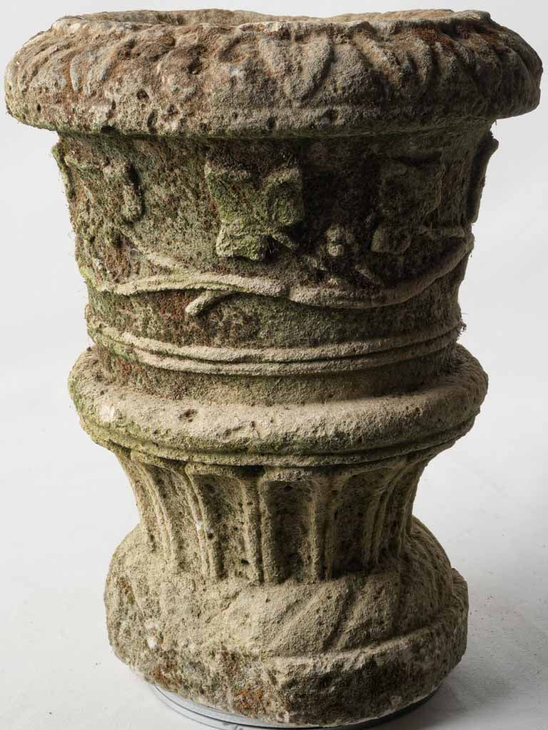 Rustic ivy-garlanded planter