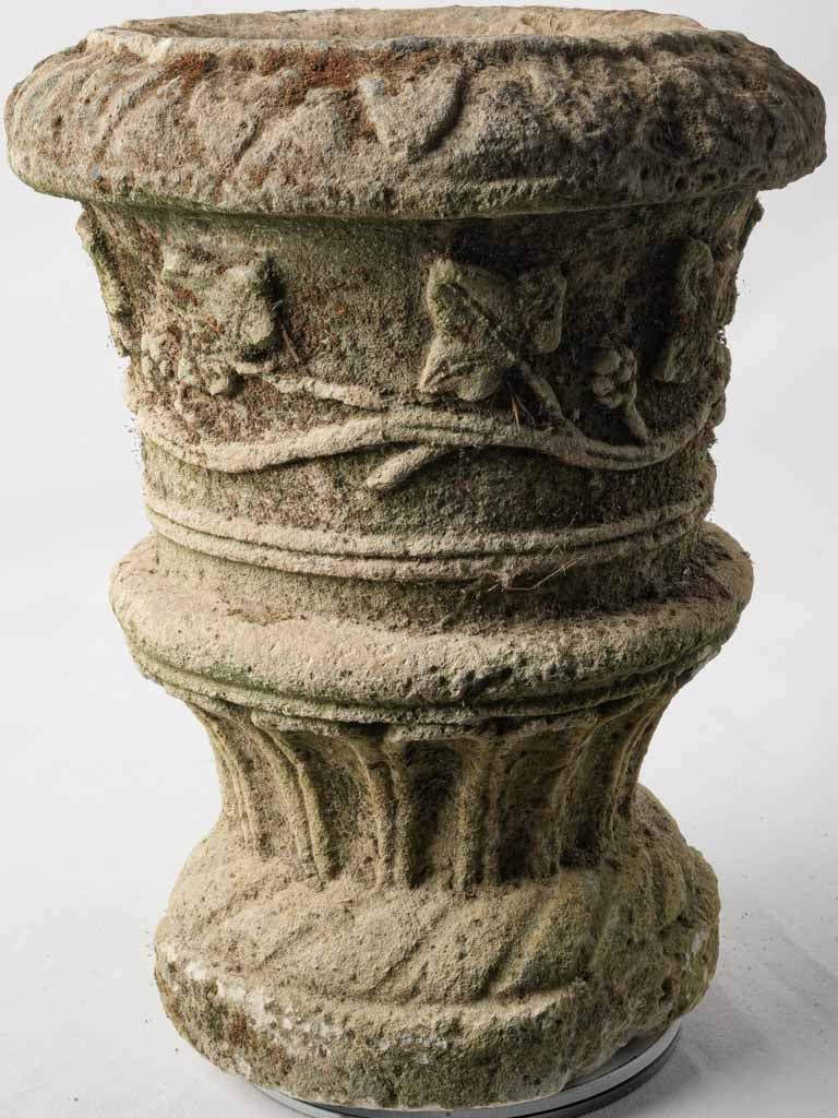 Elegant fluted basket planter