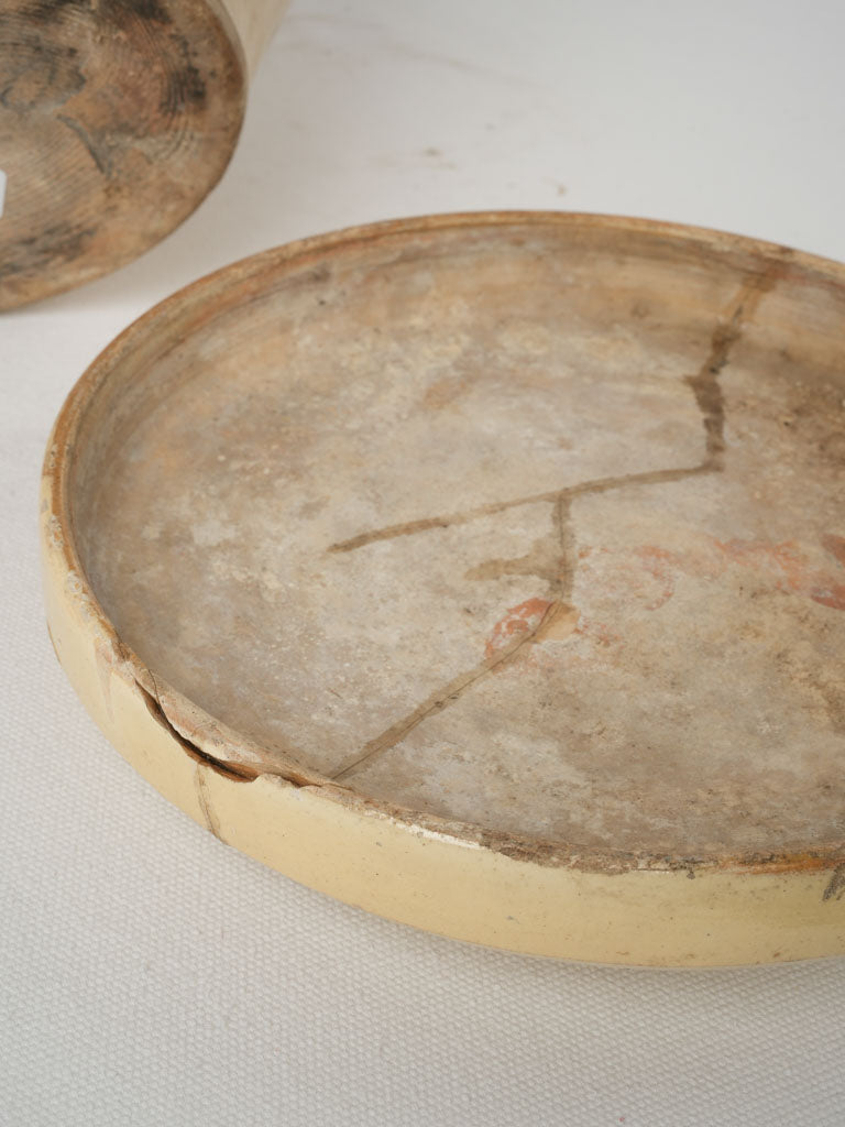 Vintage French Aged Lidded Pot
