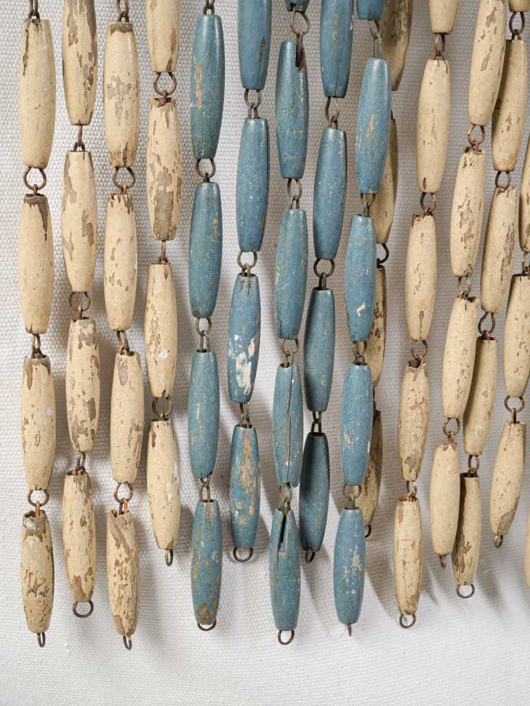 Provencal blue geometric door screen  