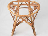 1960s French rattan vanity table and stool 33¾"