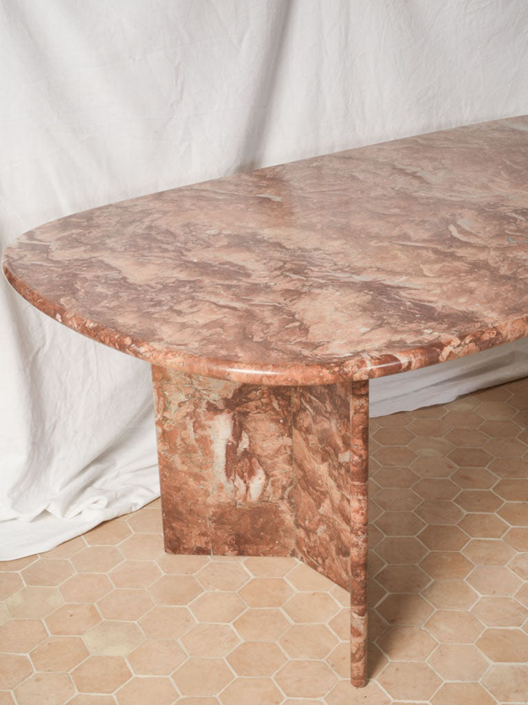 Italian sculptural marble dining table  