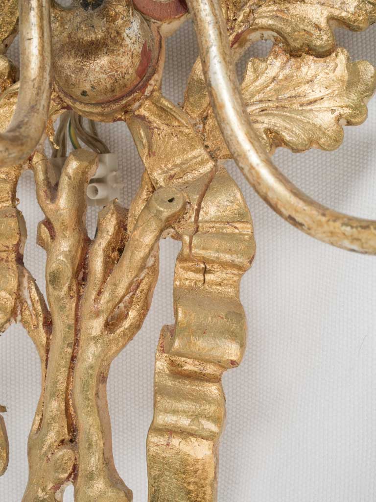 Luxurious 18th-century style wooden sconce