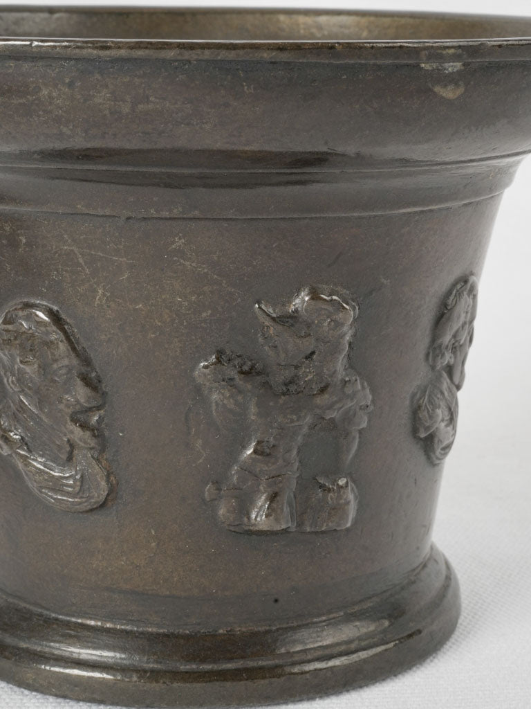 Refined French bronze mortar piece