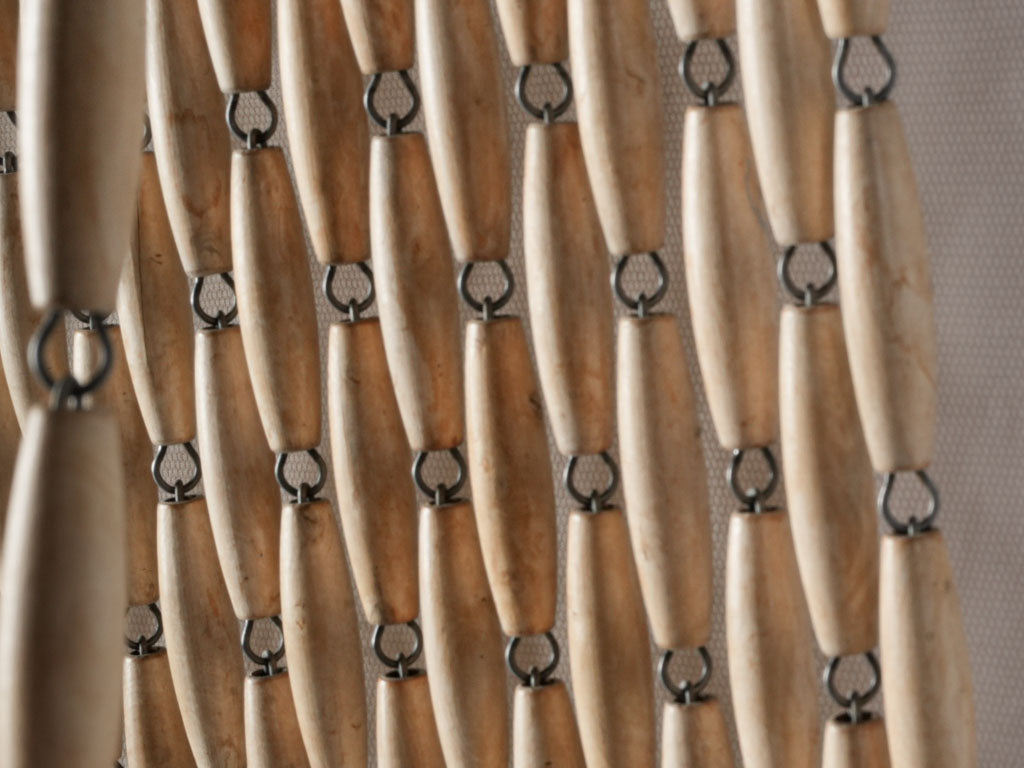 Soft-toned vintage bead curtain