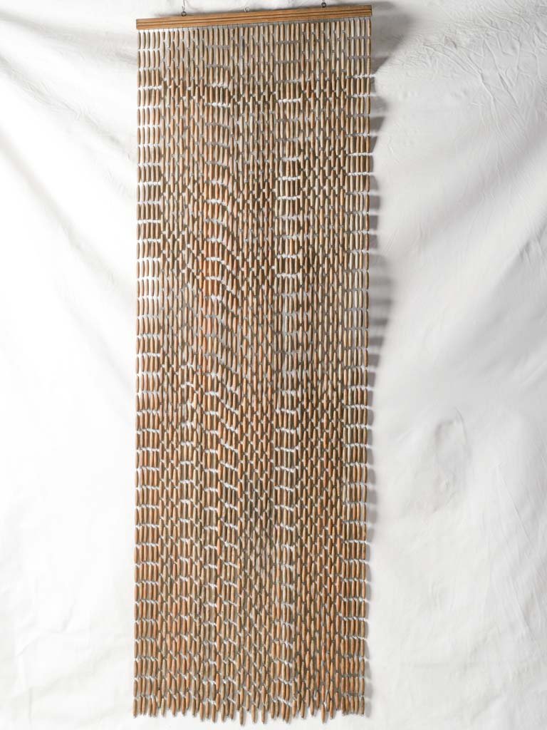 Natural finish French beaded curtain  