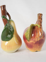 Weathered ceramic pear liquor bottle