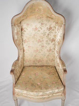 Exquisite, French floral silk canopy chair