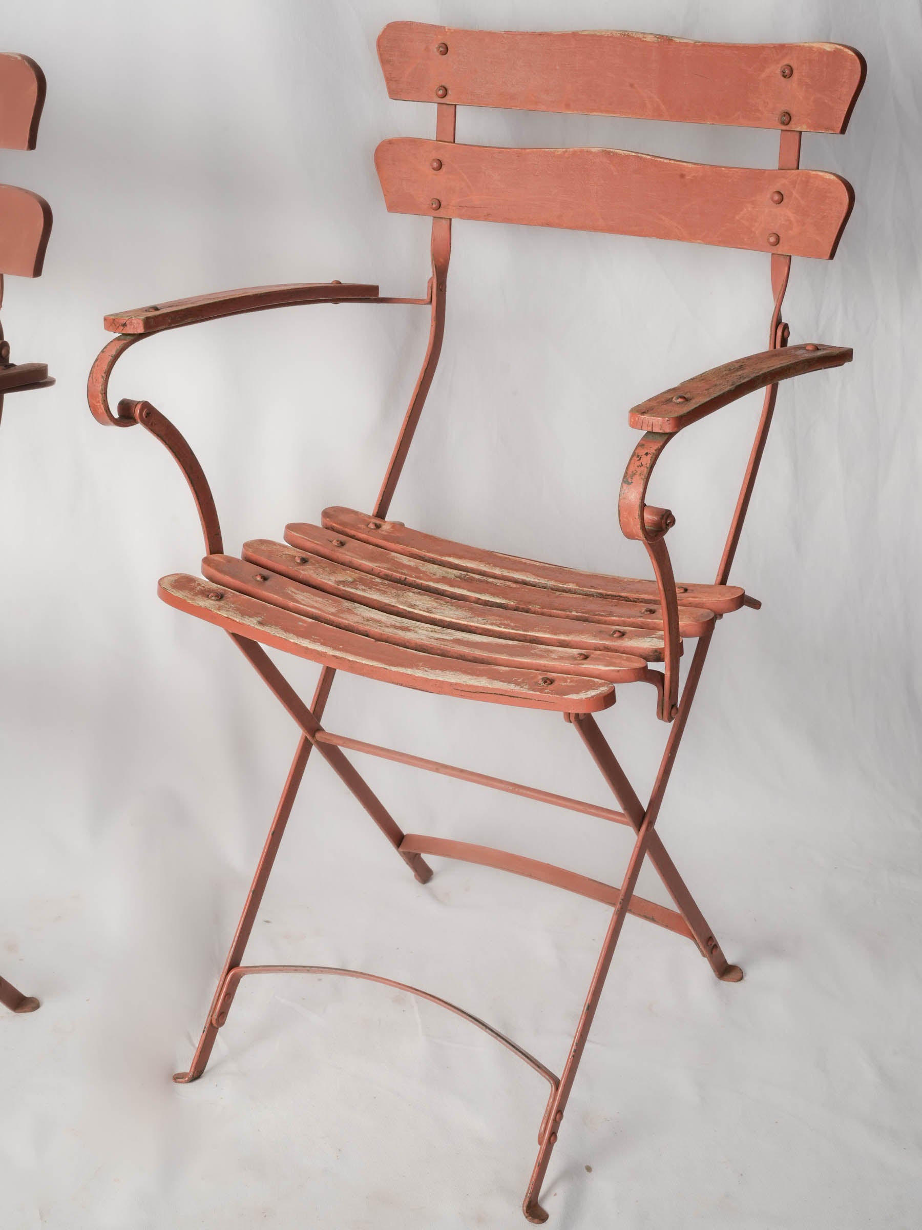 Rustic 19th-century wooden armchairs