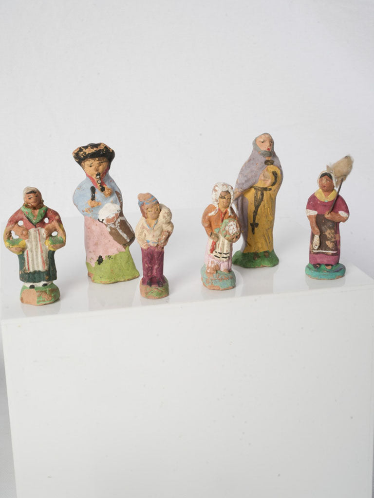 Reserved JA | Collection of 22 Antique French Santons from Marseille 1¼"