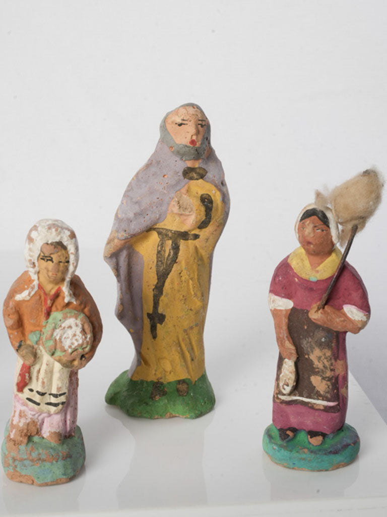 Reserved JA | Collection of 22 Antique French Santons from Marseille 1¼"