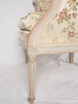 Elegant, peachy cream French hooded chair