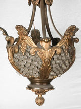 Retro style bronze beadwork chandelier
