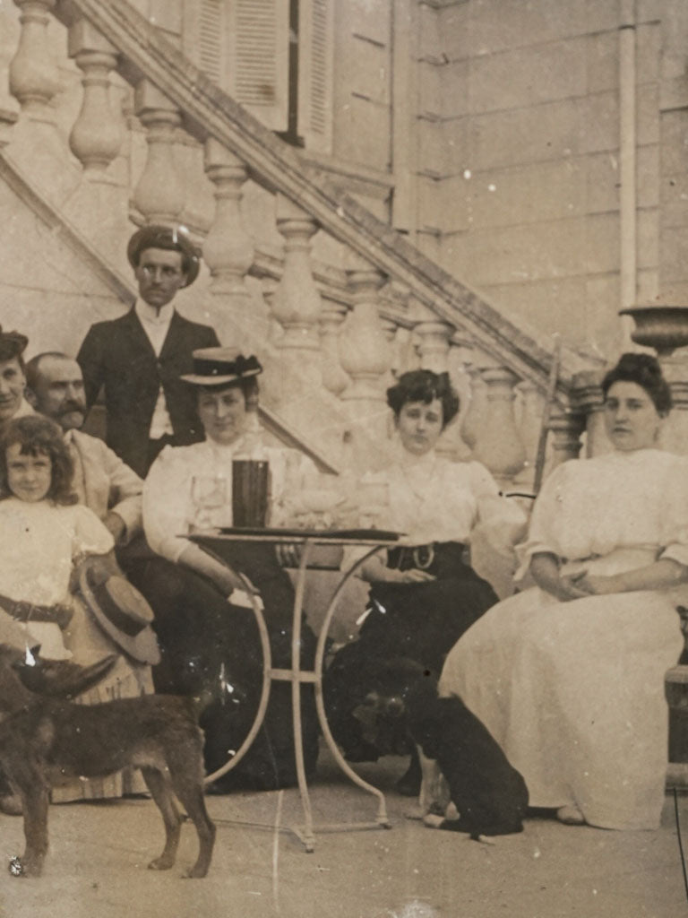 Vintage French daguerreotype glass image 