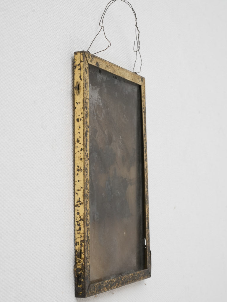 Rare French silvered glass photograph