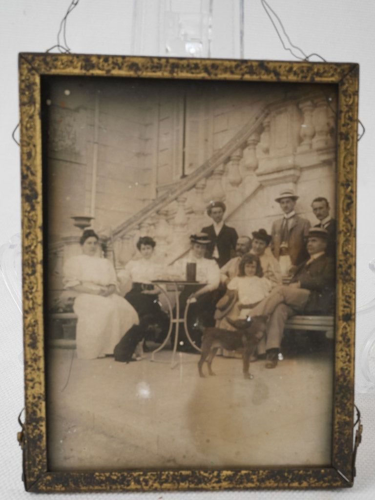 Finely detailed antique family portrait