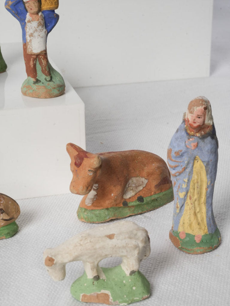 Reserved JA | Collection of 22 Antique French Santons from Marseille 1¼"