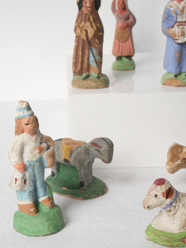 Reserved JA | Collection of 22 Antique French Santons from Marseille 1¼"