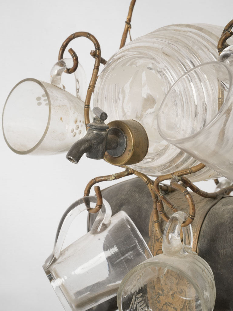 Elegant bistro-inspired drink serving statue