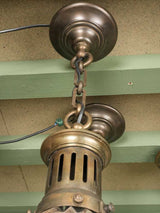 Collection of 7 holophane balloon suspension lights - 1920s