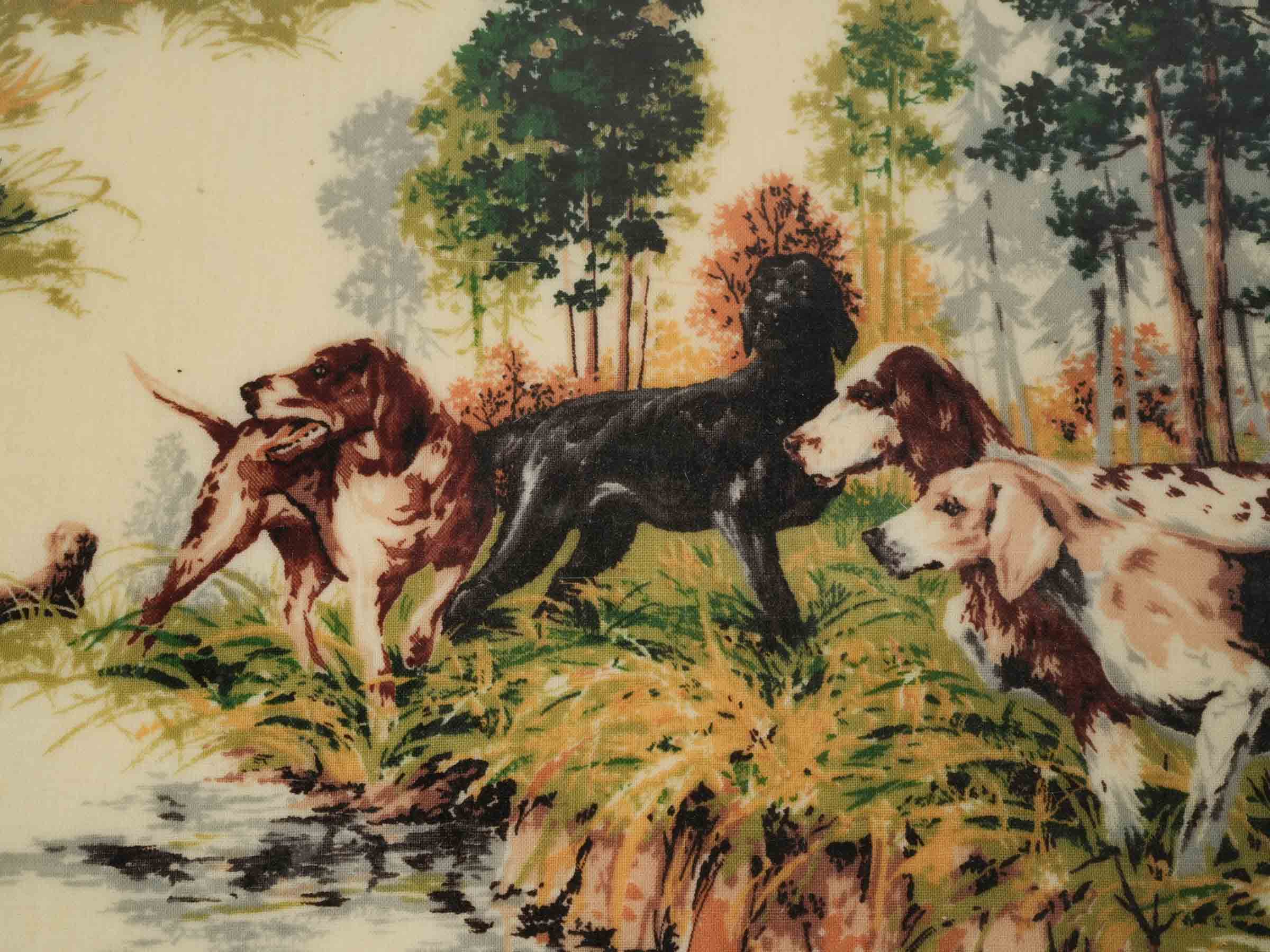 Vintage French Serving Tray w/ Sporting Scene, Circa 1970s - 23¼"