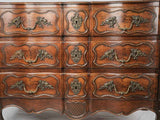 Aged Louis XV period lion hardware chest