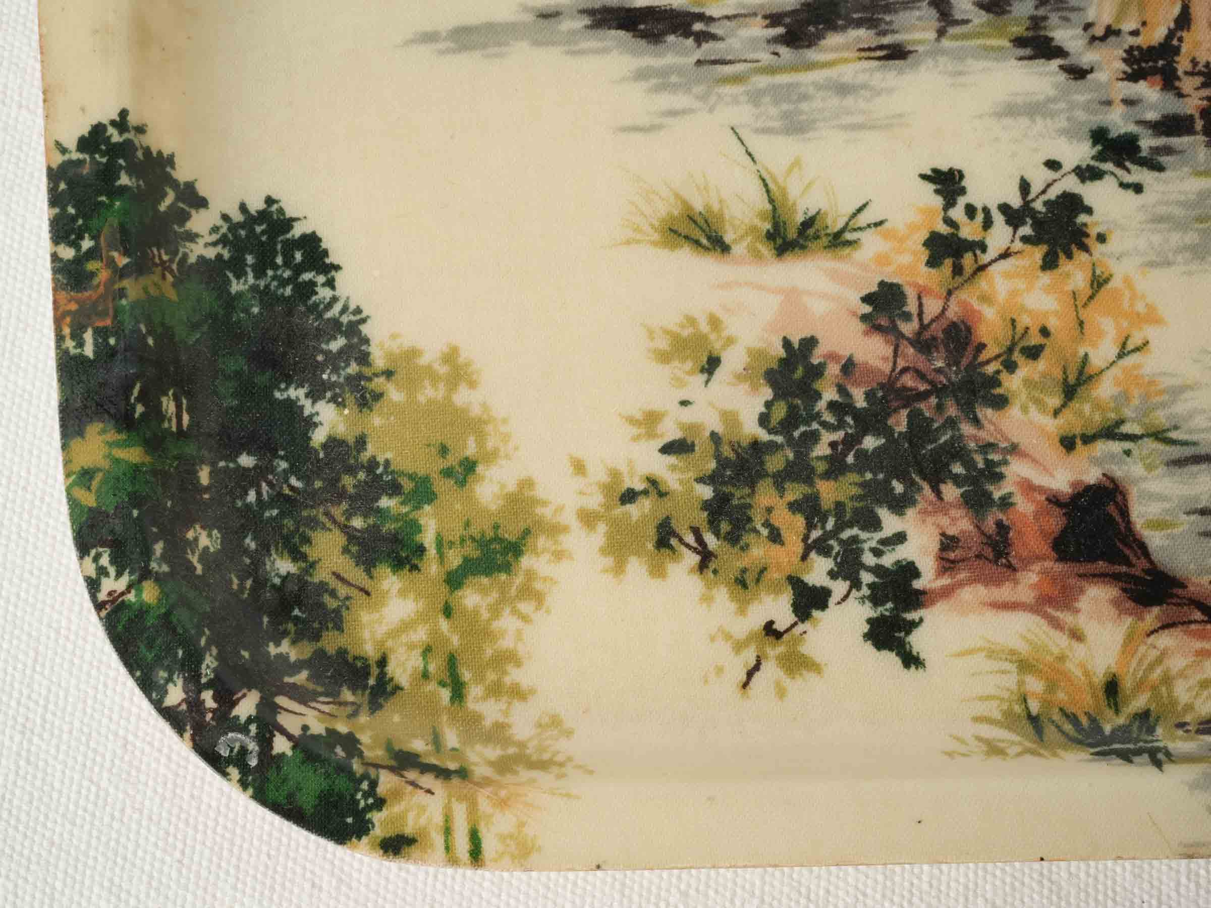 Vintage French Serving Tray w/ Sporting Scene, Circa 1970s - 23¼"