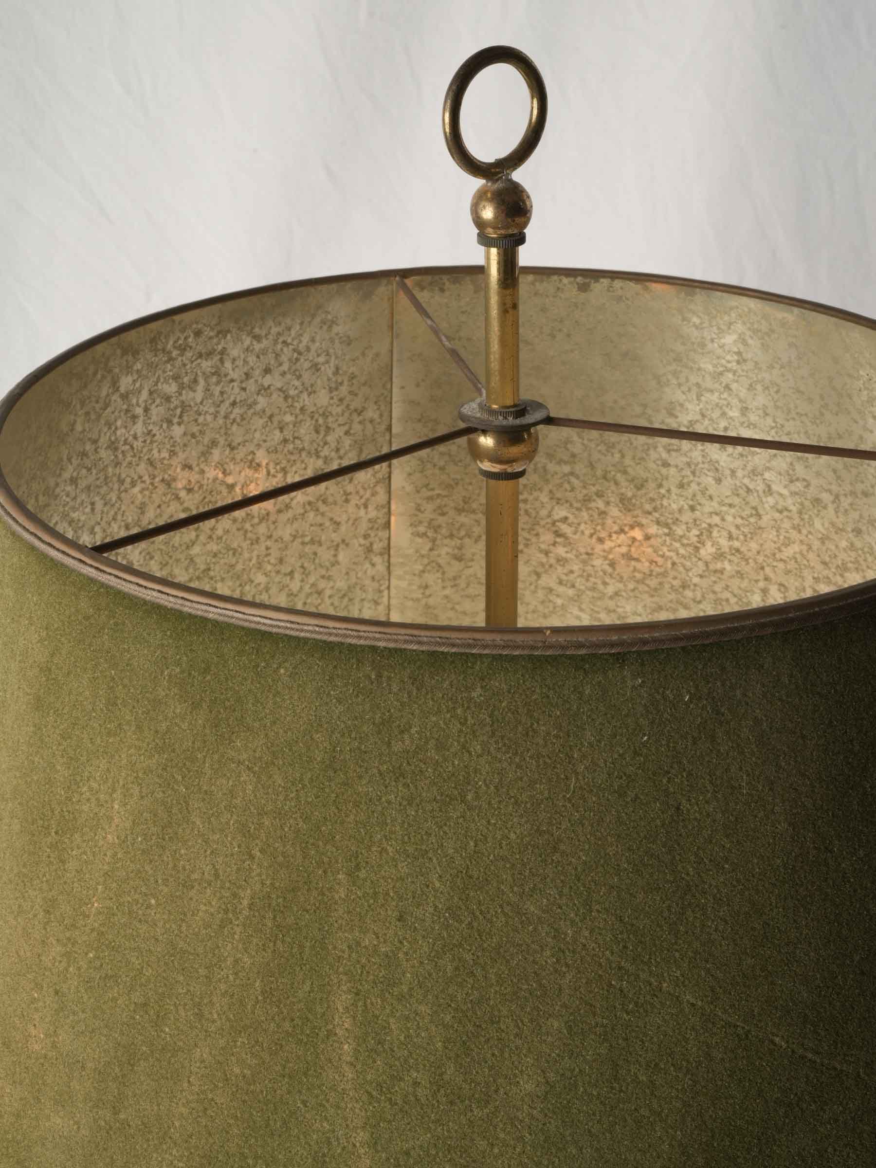 French Brass Three-Light Table Lamp w/ Hunting Horn Arms, C. 1950 - 29½"