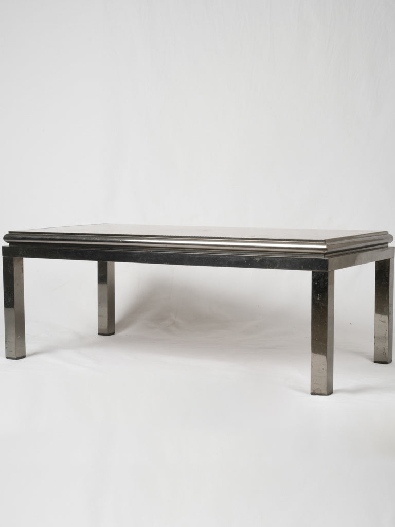 Stylish French chrome coffee table