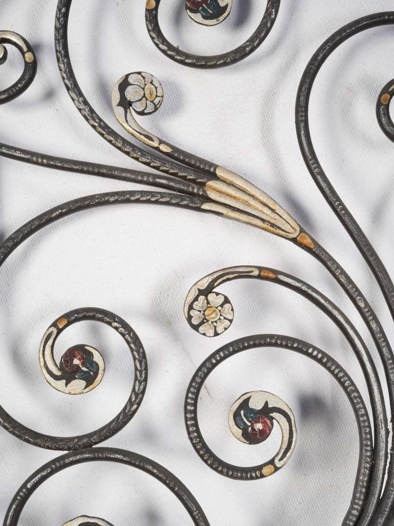 Hand-Forged Mid-20th Century Italian Wrought Iron Headboard for Double Bed By Rino Baglini - 72¾" x 63"