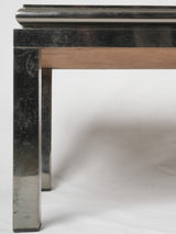 Sleek grey chrome French coffee table