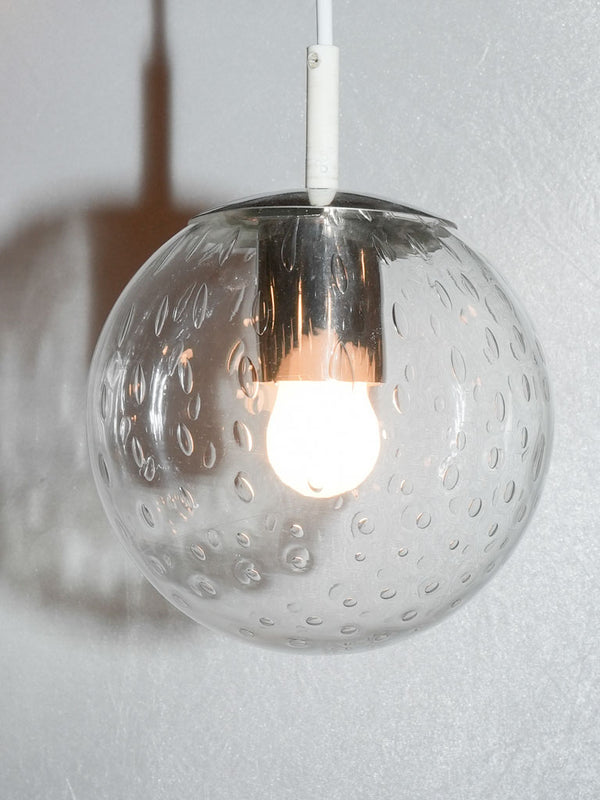 Magnificent collection of 14 Dutch blown-glass pendant lights