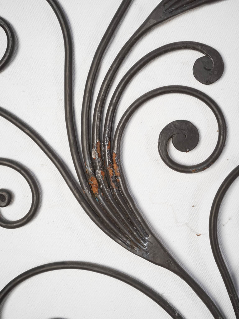 Hand-Forged Mid-20th Century Italian Wrought Iron Headboard for Double Bed By Rino Baglini - 72¾" x 63"