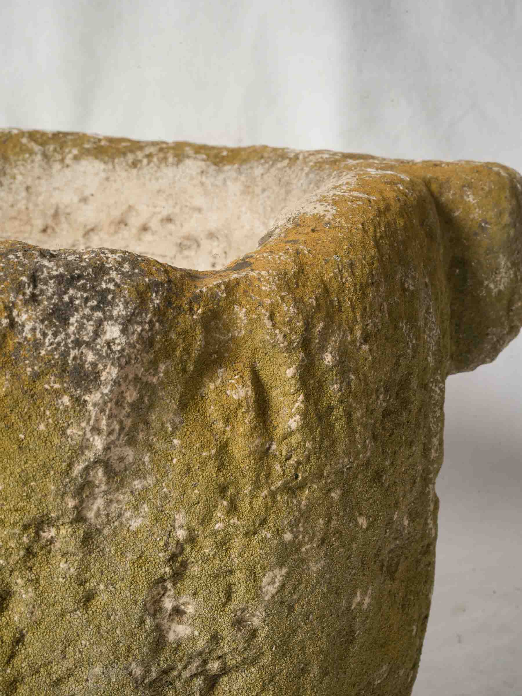 Textured natural stone vessel  