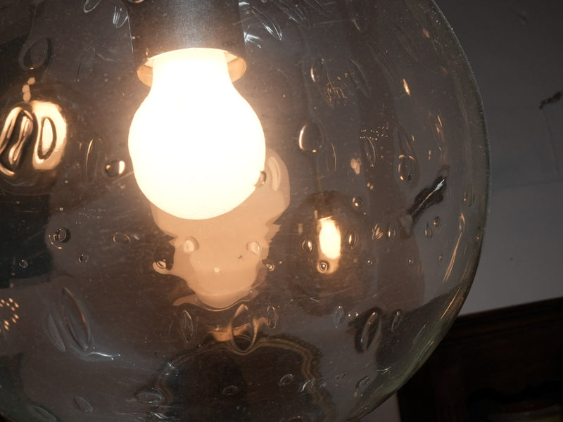 Sleek designer blown-glass pendant lights