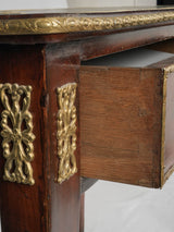 Classic, historical, Louis XVI style, leather-outlined mahogany desk