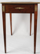 Neoclassical, Louis XVI, leather-trimmed, 2-drawer desk