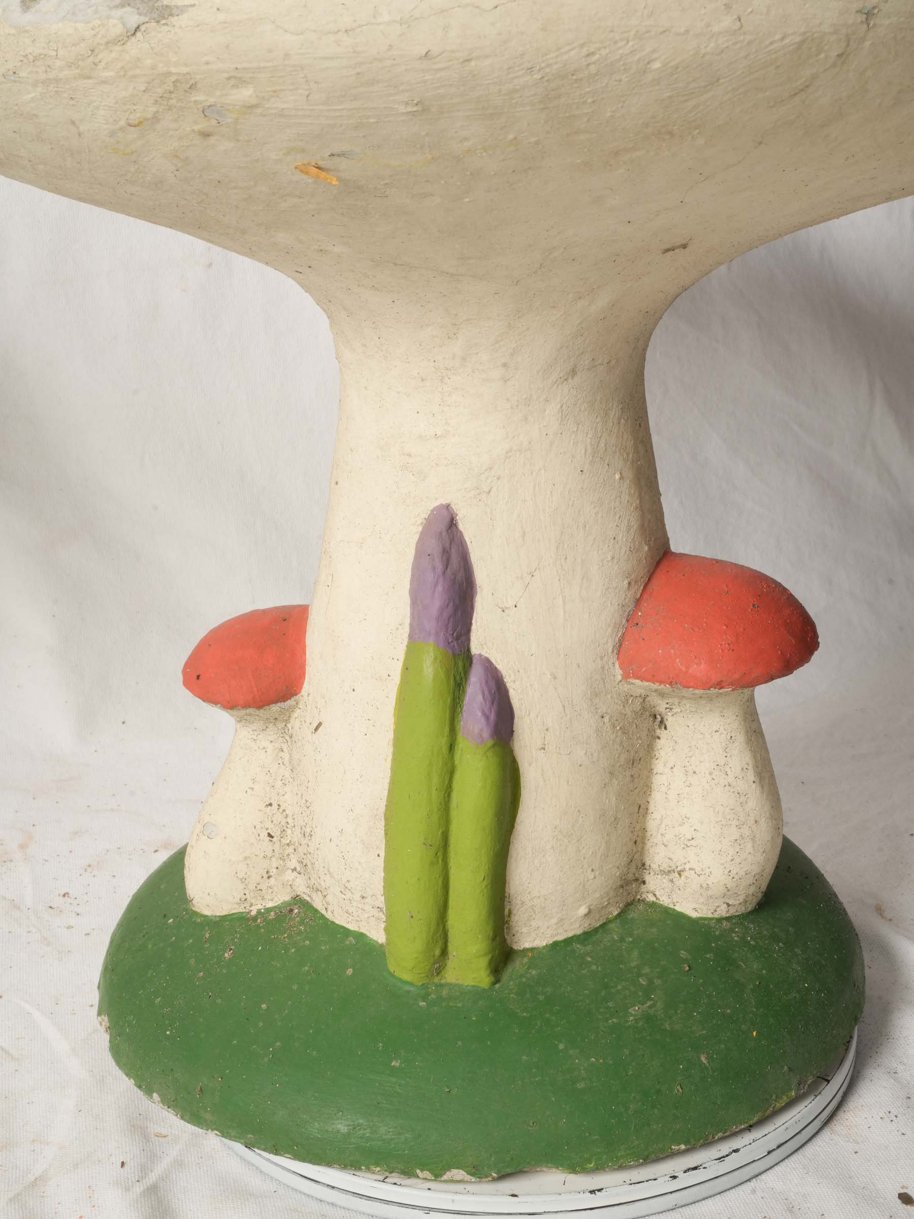 Nostalgic sculptural concrete seating  