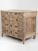 Louis XV 4 drawer commode -oak 12½" x 37¾" x 22½"