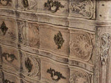 Louis XV 4 drawer commode -oak 12½" x 37¾" x 22½"