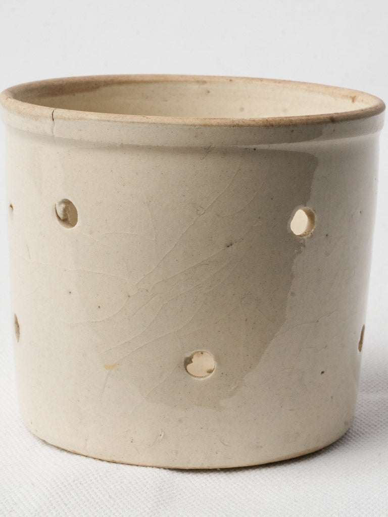 Vintage ivory faisselle cheese mold  