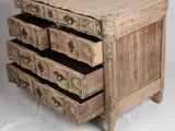 Louis XV 4 drawer commode -oak 12½" x 37¾" x 22½"