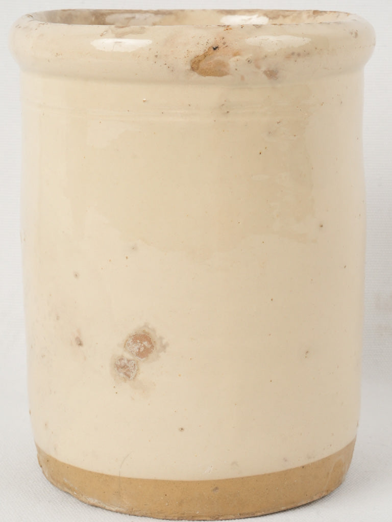 Charming vintage Italian cream-glazed pot